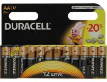 Duracell MN1500-12 (LR6) Size AA, 1.5V,щелочной (alkaline)  уп. 12 шт 