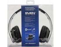 Наушники с микрофоном SVEN AP-B450MV Black-White (Bluetooth, беспроводные + шнур 1.2м, Li-Ion)