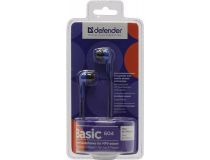Наушники Defender Basic-604 Blue (шнур 1.1м) 63608 