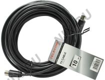 Telecom TTV9555-10м Кабель антенный ТВ 9.5 (M-M), 10м