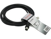 Telecom TTV9555-3м Кабель антенный ТВ 9.5 (M-M), 3м