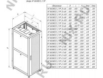 NT BUSINESS 2 MP24-66 G Шкаф 19 напольный 24U 600x600, дверь перфорированная, серый (4ч)