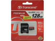 Transcend TS128GUSDU1 microSDXC 128Gb UHS-I Class10 + microSD-- SD Adapter