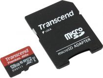 Transcend TS128GUSDU1 microSDXC 128Gb UHS-I Class10 + microSD-- SD Adapter