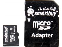 SmartBuy SB128GBSDCL10-01 microSDXC 128Gb Class10 + microSD-- SD Adapter