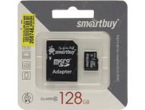 SmartBuy SB128GBSDCL10-01 microSDXC 128Gb Class10 + microSD-- SD Adapter