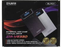 Zalman ZM-VE350 Black (Внешний бокс для 2.5 SATA HDD, USB3.0, Al, эмулятор CD/DVD/Blu-ray)