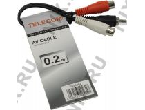 Telecom TAV4954-0.2M Кабель 1RCA-M -- 2RCA-F 0.2м