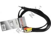 Telecom TAV4545-2M Кабель Jack3.5-M --  3RCA-M 2м
