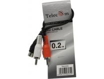 Telecom TAV4355-0.2M Кабель 1RCA-F -- 2RCA-M 0.2м