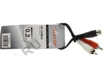 Telecom TAV4355-0.2M Кабель 1RCA-F -- 2RCA-M 0.2м