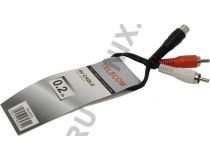 Telecom TAV4355-0.2M Кабель 1RCA-F -- 2RCA-M 0.2м