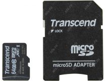 Transcend TS64GUSDXC10 microSDXC 64Gb Class 10 + microSD-- SD Adapter