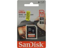 SanDisk Ultra SDSDUNB-064G-GN3IN SDXC Memory Card 64Gb UHS-I U1 Class10