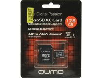 Qumo QM128GMICSDXC10U1 microSDXC 128Gb Class10 UHS-I U1 + microSD-- SD Adapter