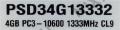 Patriot PSD34G13332 DDR3 DIMM 4Gb PC3-10600 CL9