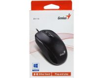 Genius Optical Mouse DX-110 Red  (RTL) USB 3btn+Roll (31010116104/31010009403)