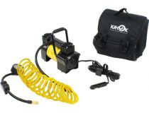 КАЧОК K90x2C Компрессор автомобильный двухпоршневой (57 л/мин, 10 атм, спускной клапан, шланг 5.5м)