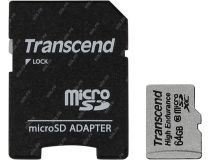 Transcend TS64GUSDXC10V microSDXC 64Gb Class 10 + microSD-- SD Adapter