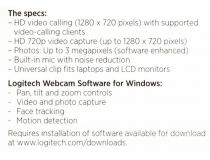 Logitech HD Webcam C270 (RTL) (USB2.0, 1280x720, микрофон) 960-001063 
