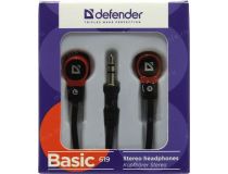 Наушники Defender Basic-619 (шнур 1.1м) 63619 