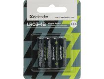 Defender LR03-4B Size AAA, щелочной (alkaline)  уп. 4 шт  56002 