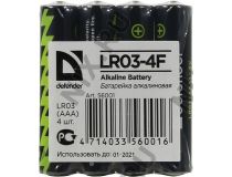 Defender LR03-4F Size AAA, щелочной (alkaline) уп. 4 шт  56001 