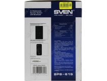 Колонки SVEN SPS-615 Black (2x10W, дерево, Bluetooth, SD, USB, ПДУ)