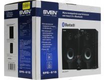 Колонки SVEN SPS-615 Black (2x10W, дерево, Bluetooth, SD, USB, ПДУ)