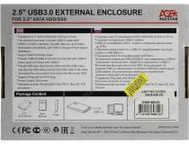 AgeStar 3UB2A14-Blue (Внешний бокс для 2.5  SATA HDD, USB3.0)