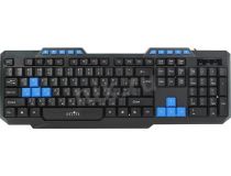 Клавиатура OKLICK 750G Black-Blue  USB  104КЛ+10КЛ М/Мед 337452 