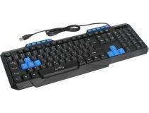 Клавиатура OKLICK 750G Black-Blue  USB  104КЛ+10КЛ М/Мед 337452 