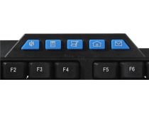 Клавиатура OKLICK 750G Black-Blue  USB  104КЛ+10КЛ М/Мед 337452 