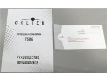 Клавиатура OKLICK 750G Black-Blue  USB  104КЛ+10КЛ М/Мед 337452 