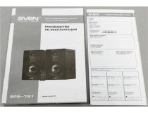 Колонки SVEN SPS-721 Black (2x25W, дерево, Bluetooth, SD, USB, ПДУ)