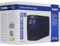 UPS 650VA SVEN Pro 650 Black  LCD, USB, защита RJ45
