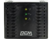 Стабилизатор PowerCom TCA-3000 Black (вх.187~253 В, вых. 220V±5%, 4 розетки Euro)