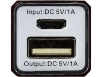 Внешний аккумулятор CANYON CNE-CSPB26R (USB 1A, 2600mAh, Li-Ion)