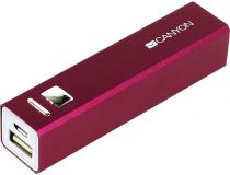 Внешний аккумулятор CANYON CNE-CSPB26R (USB 1A, 2600mAh, Li-Ion)