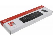 Gembird KBS-8000 Black (Кл-ра,FM,USB+Мышь 4кн,Roll,FM,USB)