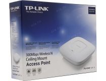 TP-LINK EAP115 Wireless Ceiling Mount Access Point (1UTP 100Mbps PoE,802.11b/g/n,300Mbps,2x3dBi)