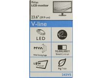 23.6 ЖК монитор PHILIPS 243V5QSBA/01 (LCD, 1920x1080, D-Sub, DVI)
