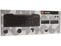 Клавиатура Defender HM-830 Black USB 107КЛ + 9КЛ М/Мед  45830 