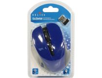 OKLICK Wireless Optical Mouse 545MW  Black&Blue (RTL) USB 4btn+Roll 368630 