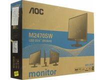 23.6 ЖК монитор AOC M2470SWD2 Black (LCD, 1920x1080, D-Sub, DVI)