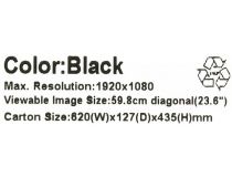 23.6 ЖК монитор AOC M2470SWD2 Black (LCD, 1920x1080, D-Sub, DVI)