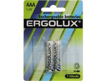 Аккумулятор Ergolux NHAAA1100BL2 (1.2V, 1100mAh) NiMh, Size AAA  уп. 2 шт 
