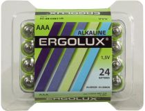 Ergolux LR03 BP-24 Size AAA, щелочной (alkaline)  уп. 24 шт 