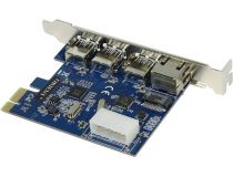 Orient VA-3U3A88PE (OEM) PCI-Ex1, USB3.0, 3 port-ext + LAN UTP 1000Mbps