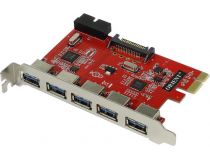 Orient VA-3U5219PE (OEM) PCI-Ex1, USB3.0, 5 port-ext, 19 pin port-int
